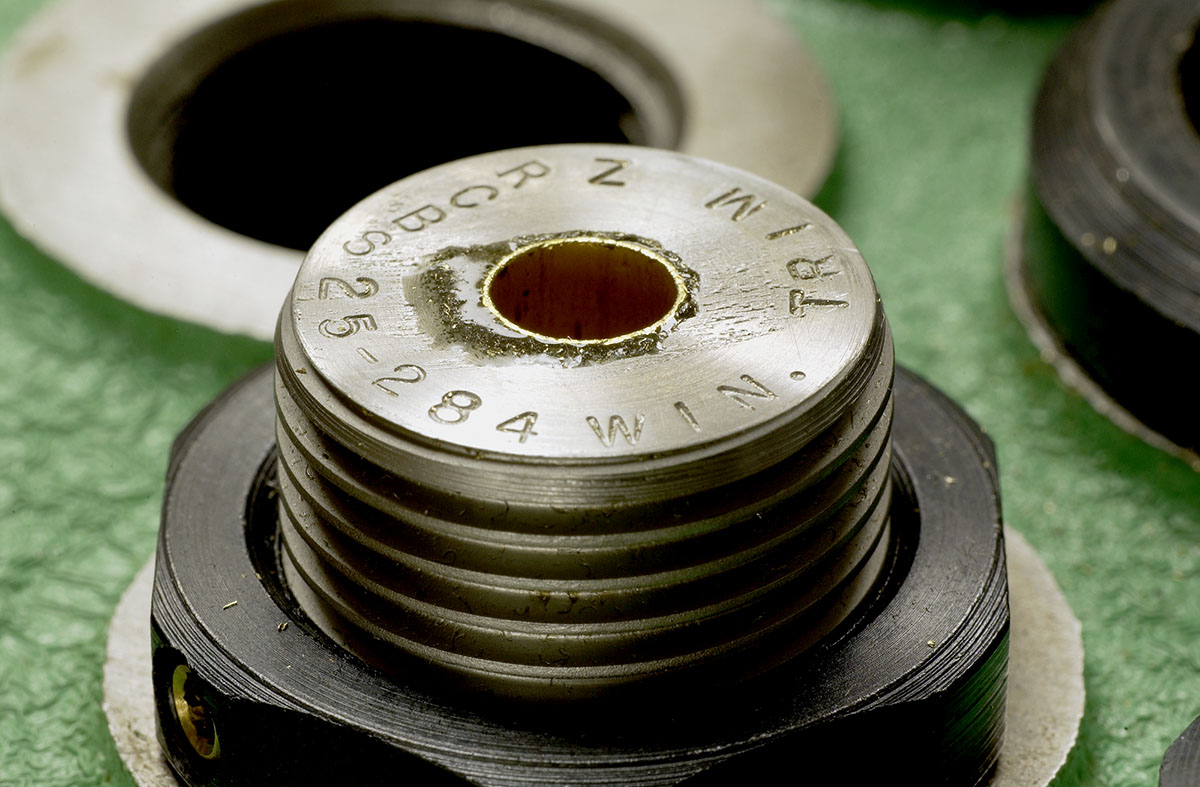 The next step is to size the neck to .25 caliber.